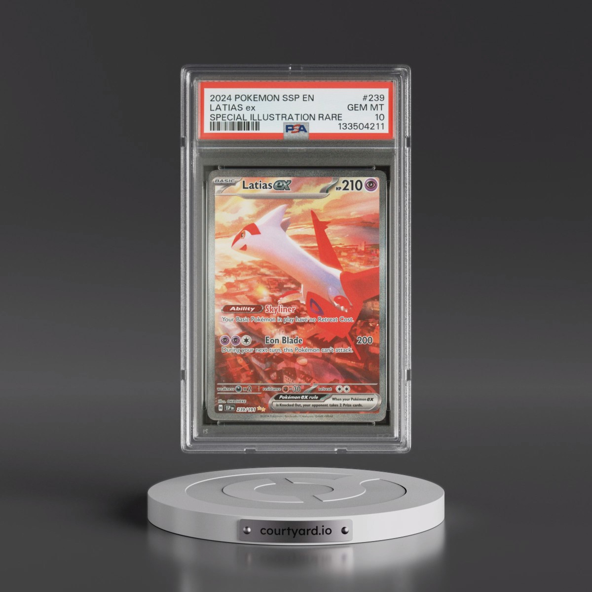 2024 Pokémon Ssp EN-Surging Sparks #239 Latias EX - Holo Special Illustration Rare (PSA 10 GEM MINT)