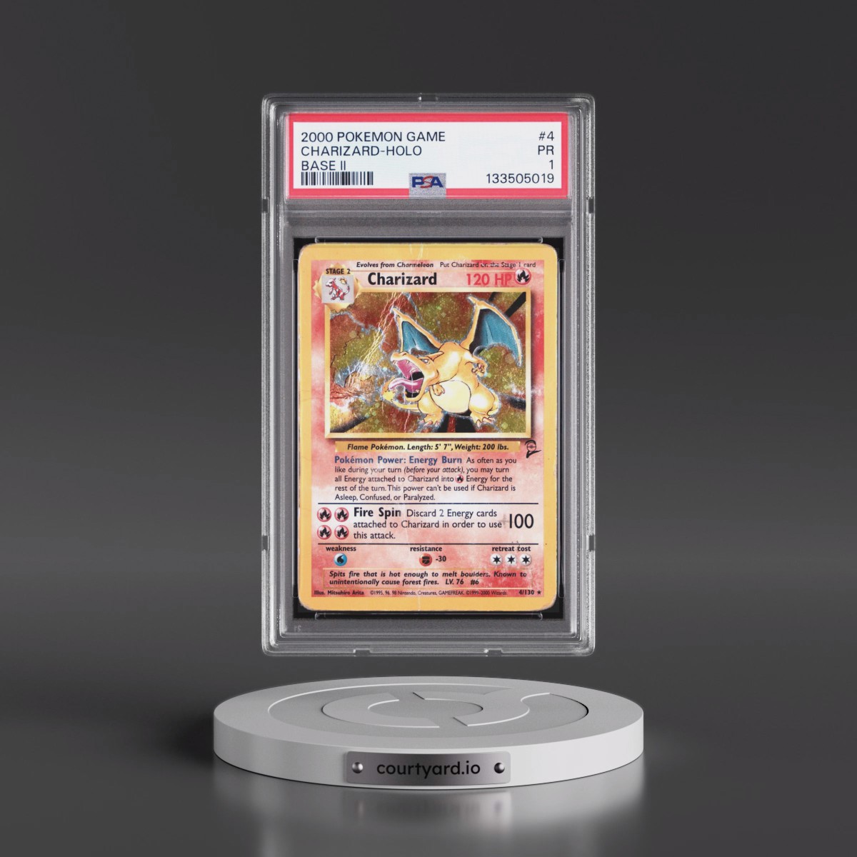 2000 Pokémon Game Base II #4 Charizard - Holo (PSA 1 PR)