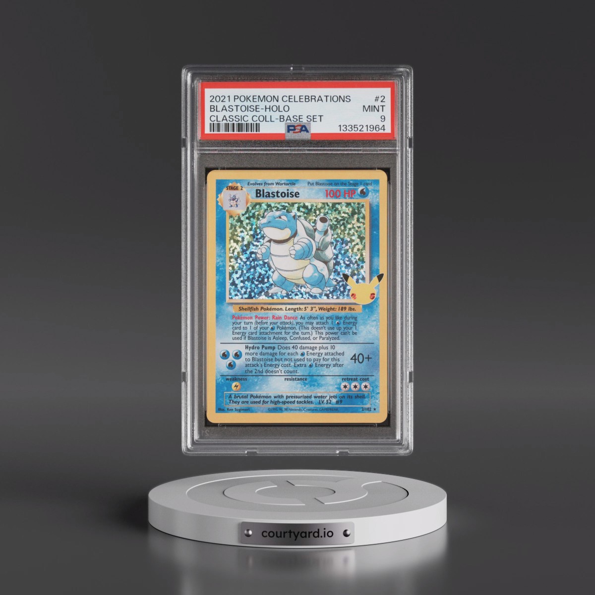 2021 Pokémon Celebrations Classic Collection #2 Blastoise - Holo (PSA 9 MINT)