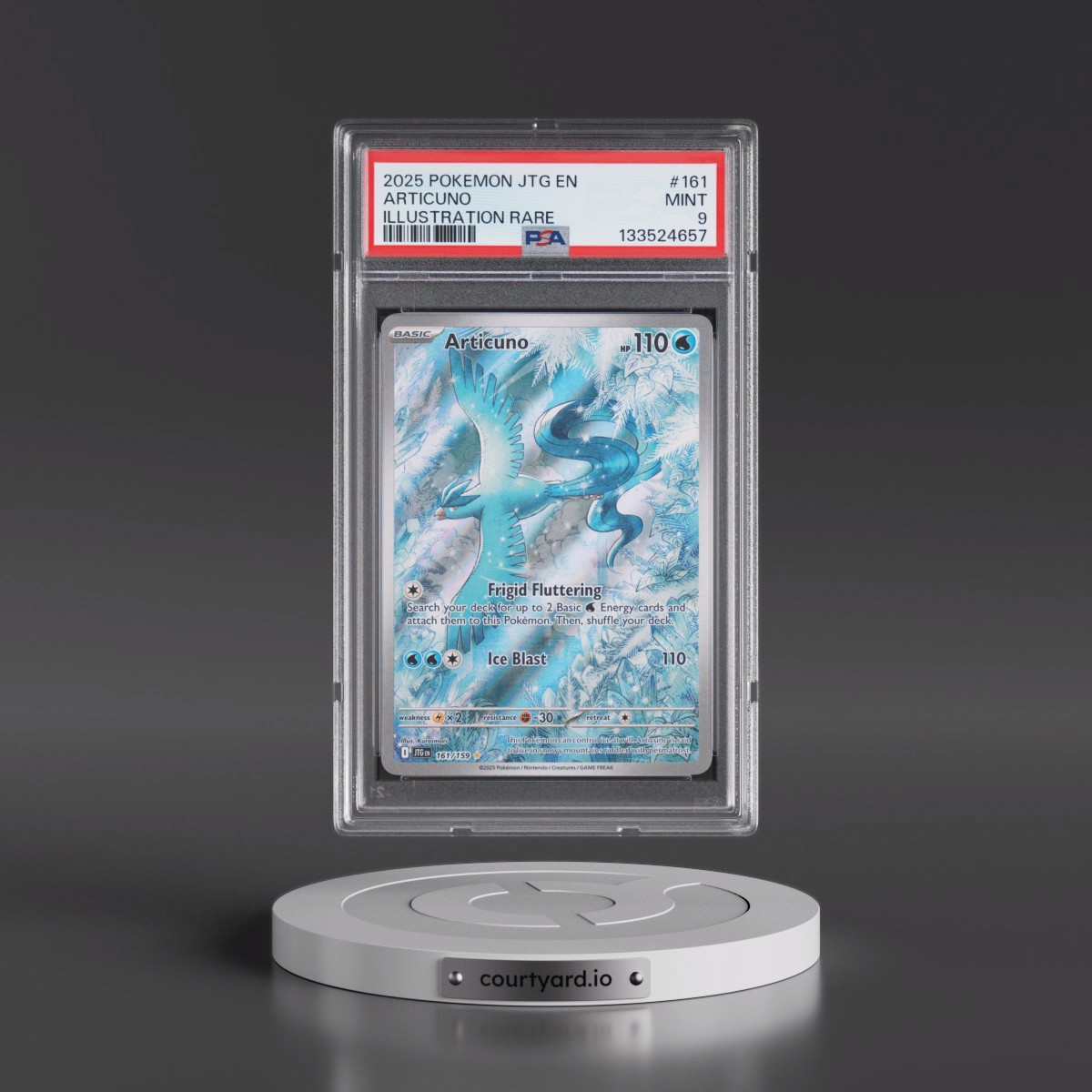 2025 Pokémon Jtg EN-Journey Together #161 Articuno - Illustration Rare (PSA 9 MINT)