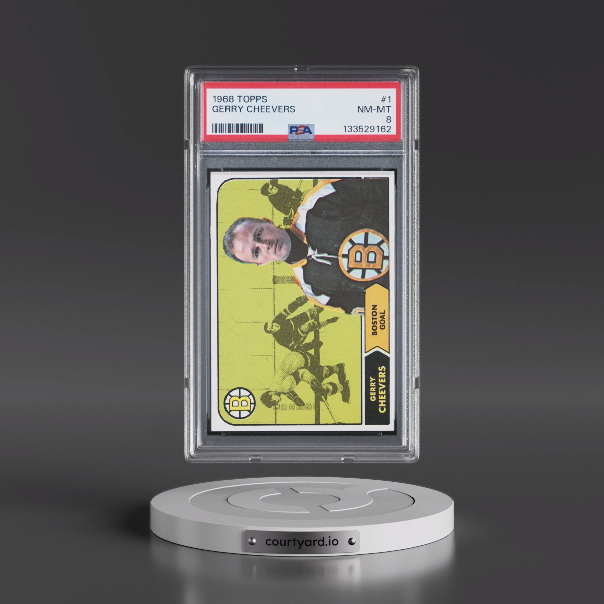 1968 Topps #1 Gerry Cheevers (PSA 8 NM-MT)