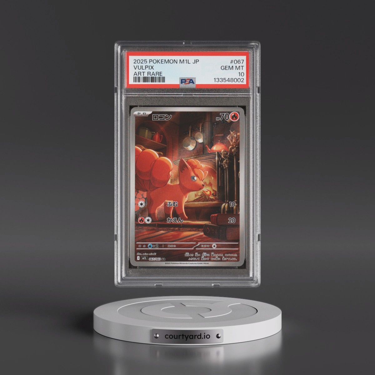 2025 Pokémon M1l-Mega Brave #067 Vulpix - Art Rare (PSA 10 GEM MINT)