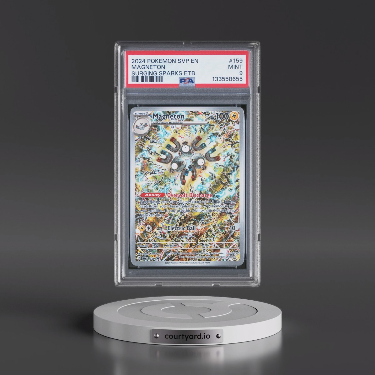 2024 Pokémon Svp EN-SV Black Star Promo #159 Magneton - Surging Sparks Elite Trainer Box (PSA 9 MINT)