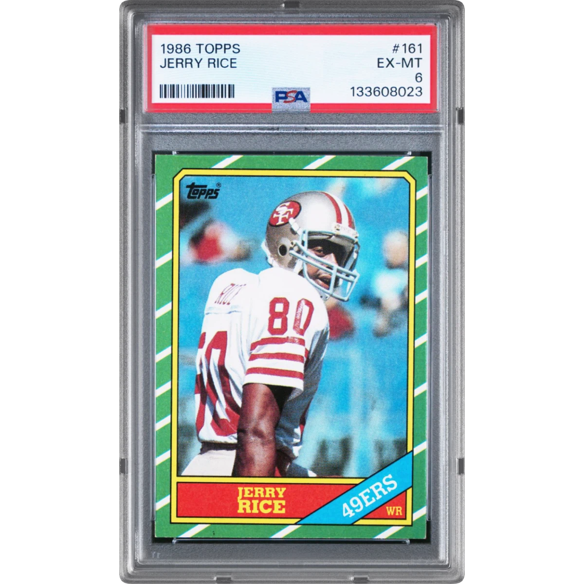 1986 Topps #161 Jerry Rice (PSA 6 EX-MT)
