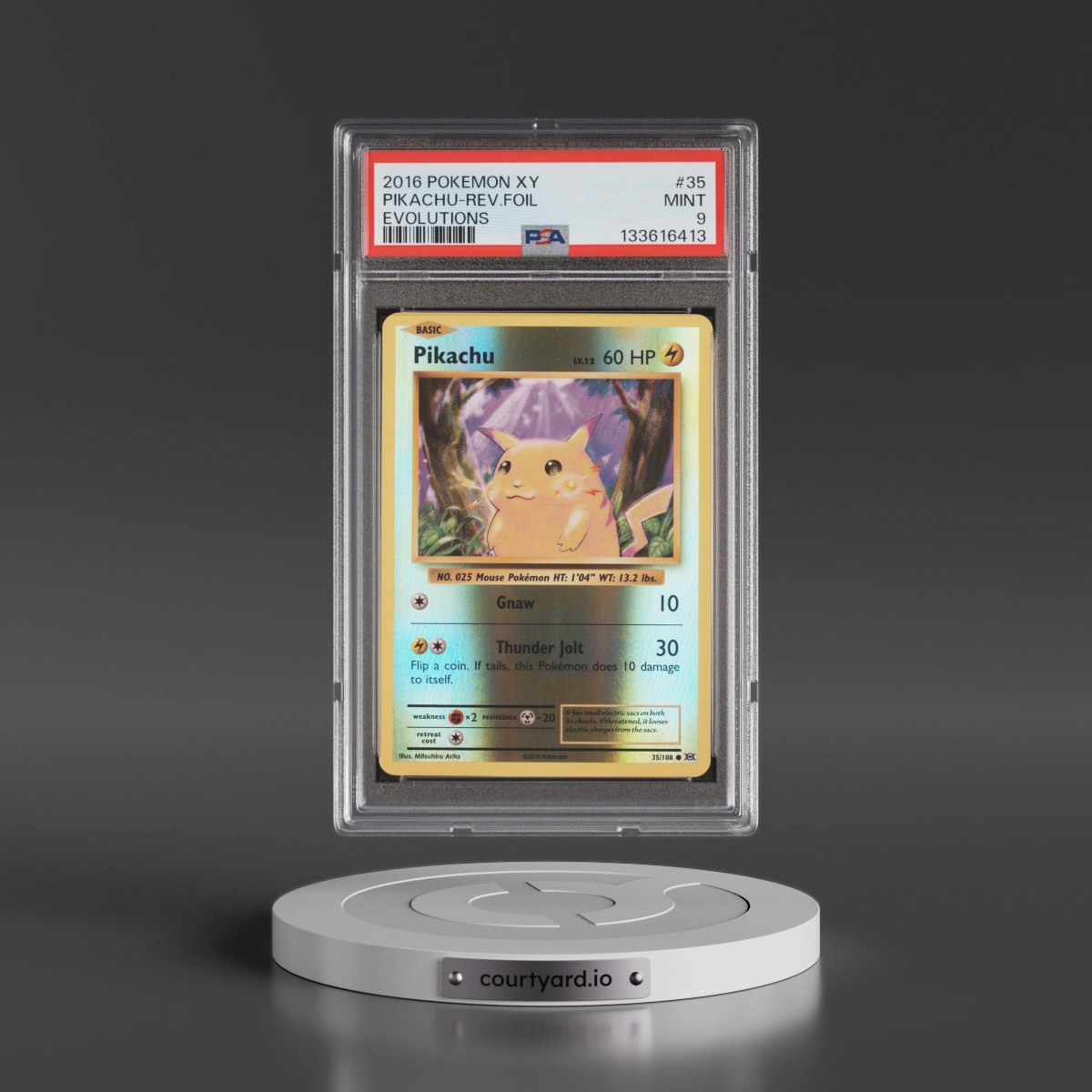 2016 Pokémon XY Evolutions #35 Pikachu - Reverse Foil (PSA 9 MINT)