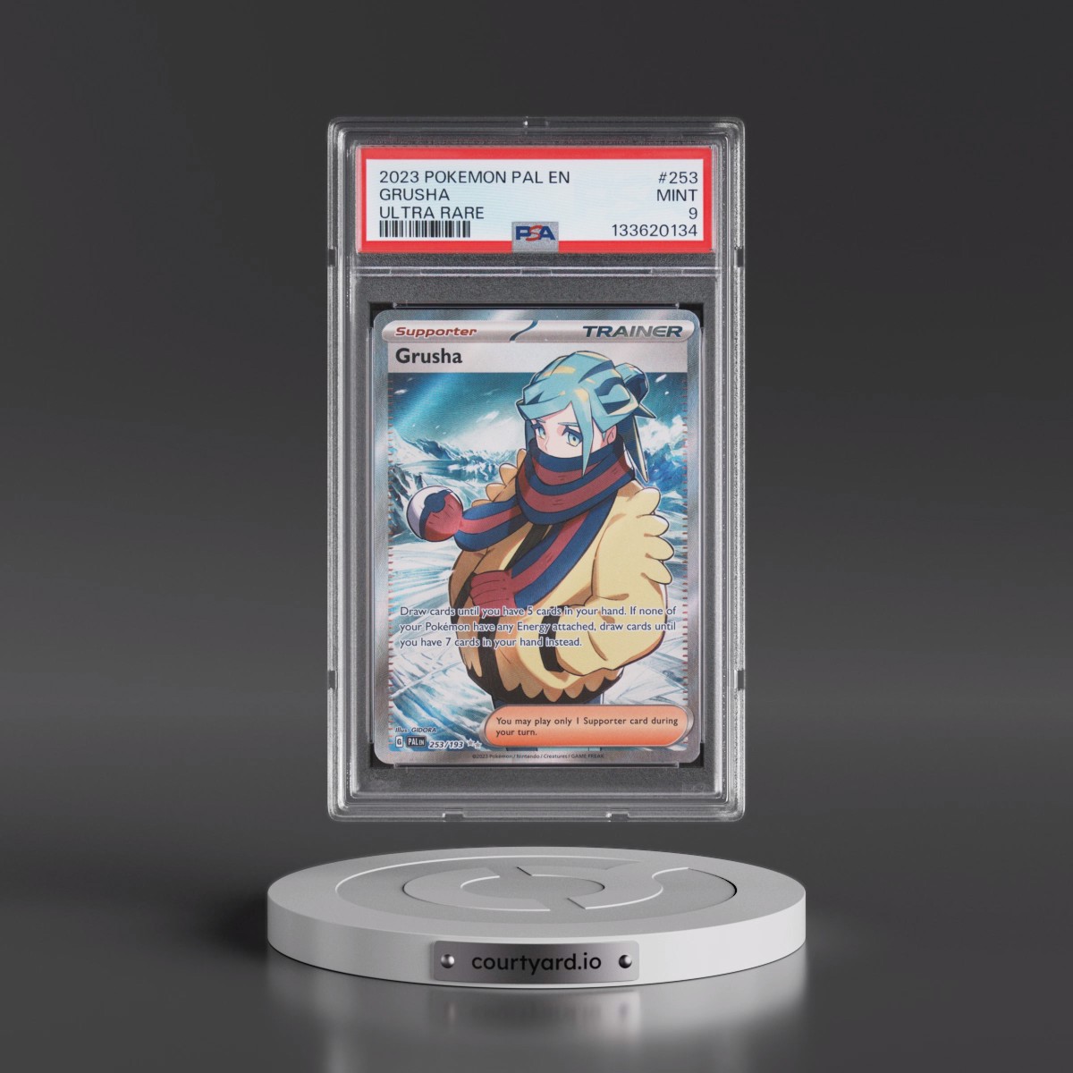 2023 Pokémon Pal EN-Paldea Evolved #253 Grusha - Ultra Rare (PSA 9 MINT)