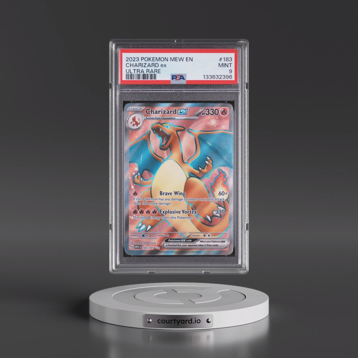 2023 Pokémon Mew EN-151 #183 Charizard EX - Holo Ultra Rare (PSA 9 MINT)