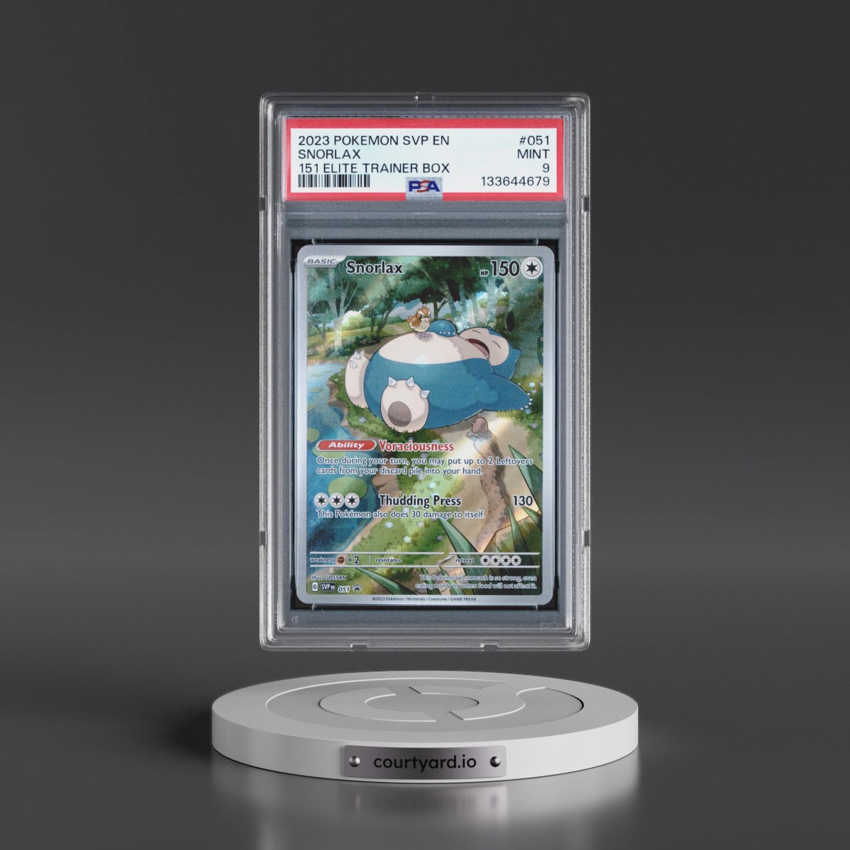 2023 Pokémon Svp EN-SV Black Star Promo #051 Snorlax - 151 Elite Trainer Box (PSA 9 MINT)