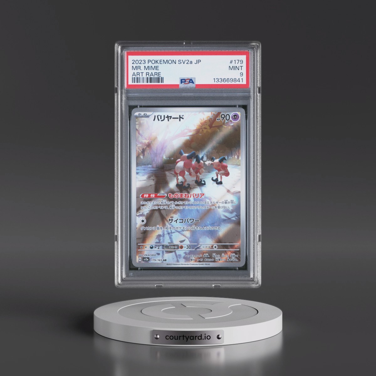 2023 Pokémon Sv2a-Pokémon Card 151 #179 Mr. Mime - Art Rare (PSA 9 MINT)