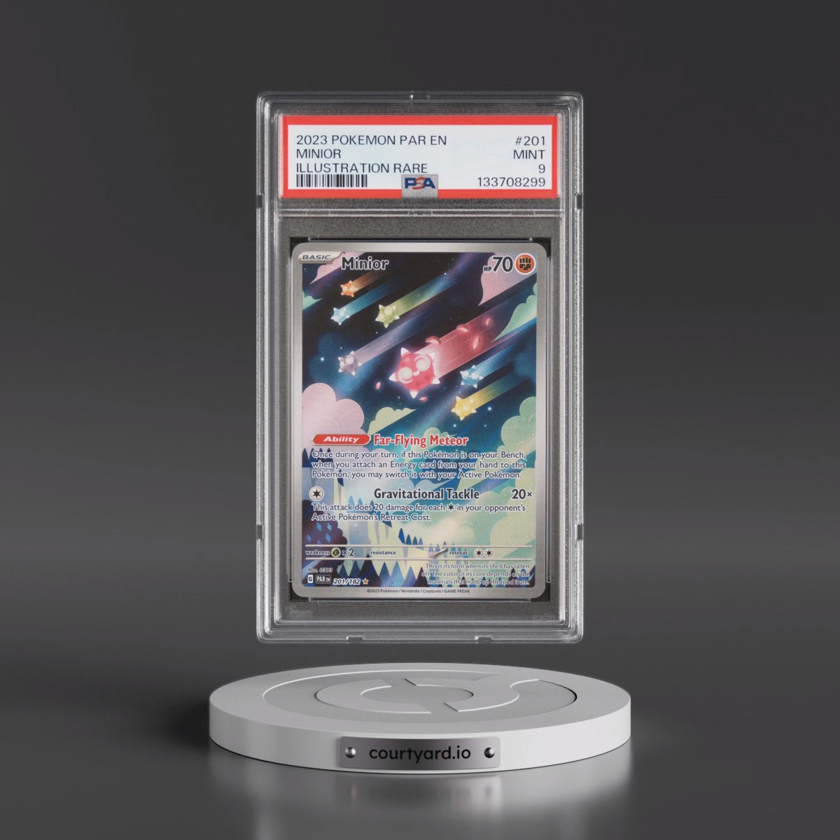 2023 Pokémon Par EN-Paradox Rift Minior - Illustration Rare #201 PSA 9