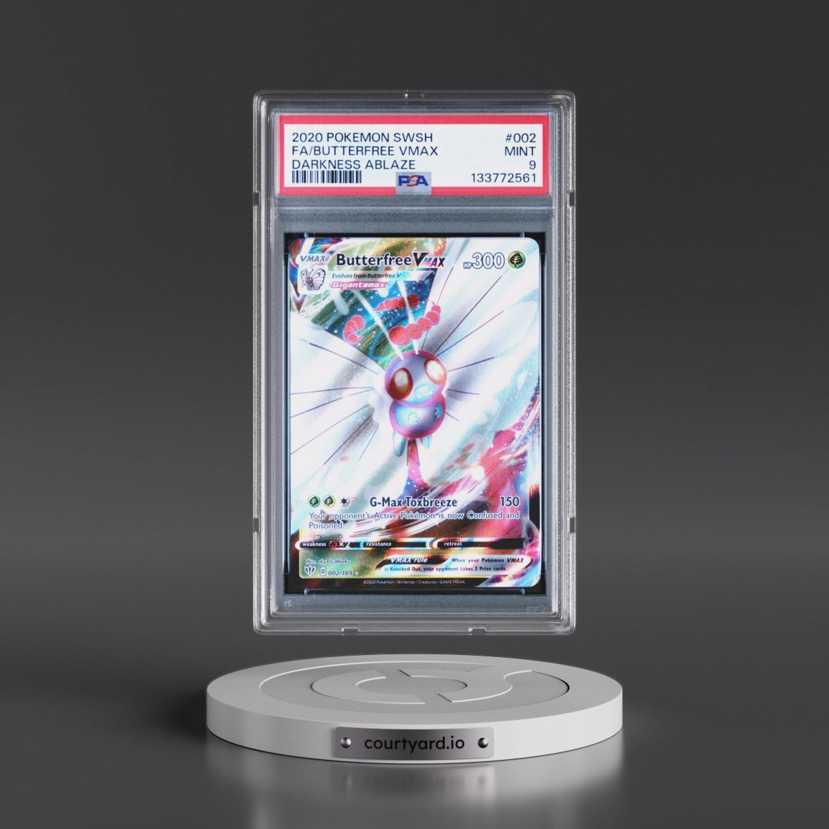 2020 Pokémon Sword & Shield Darkness Ablaze #002 Butterfree Vmax - Full Art (PSA 9 MINT)