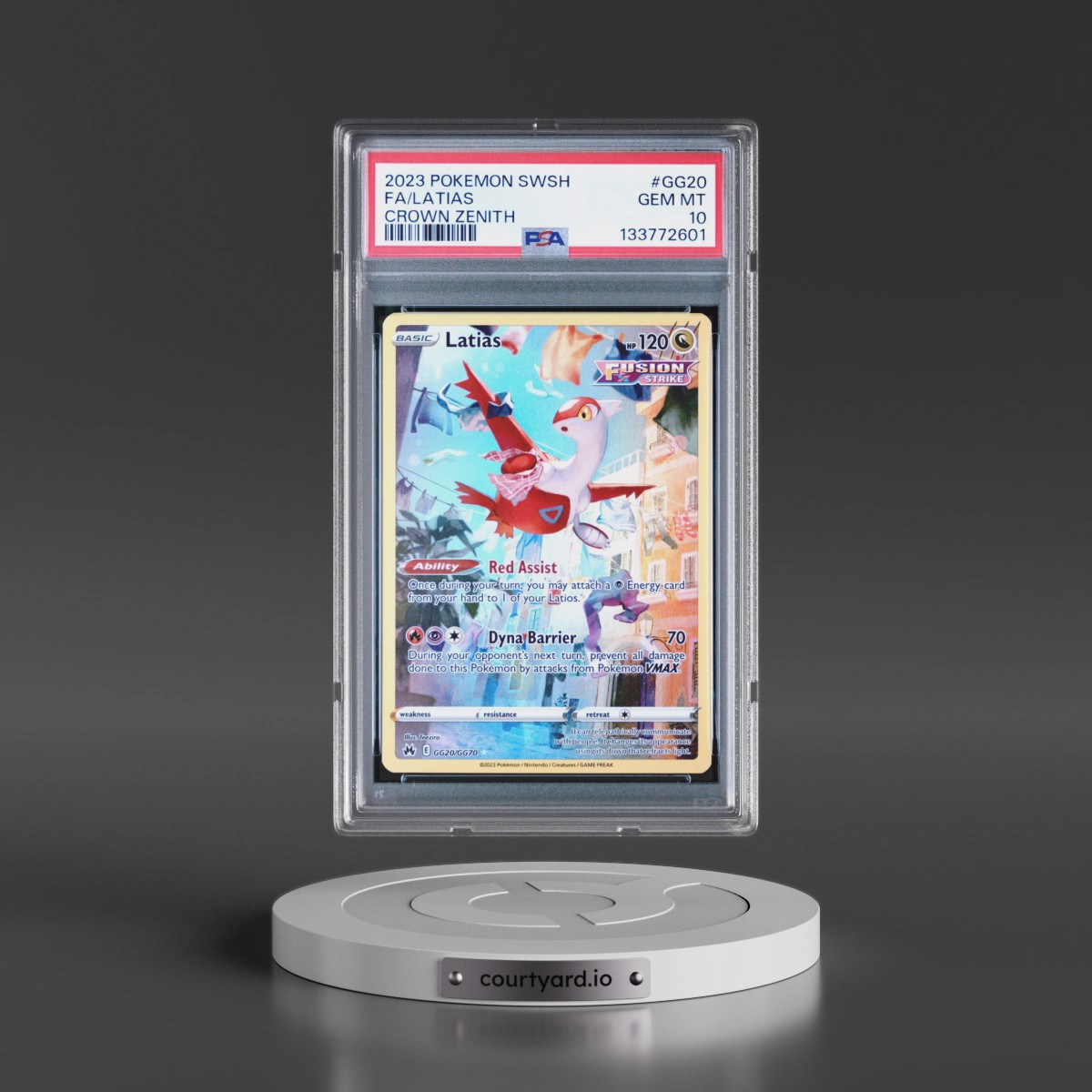 2023 Pokémon Sword and Shield Crown Zenith #GG20 Latias - Full Art (PSA 10 GEM MINT)