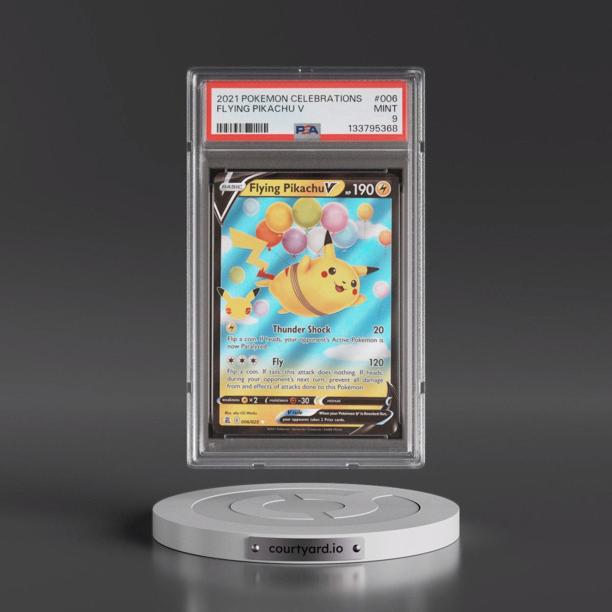 2021 Pokémon Celebrations #006 Flying Pikachu V - Holo (PSA 9 MINT)