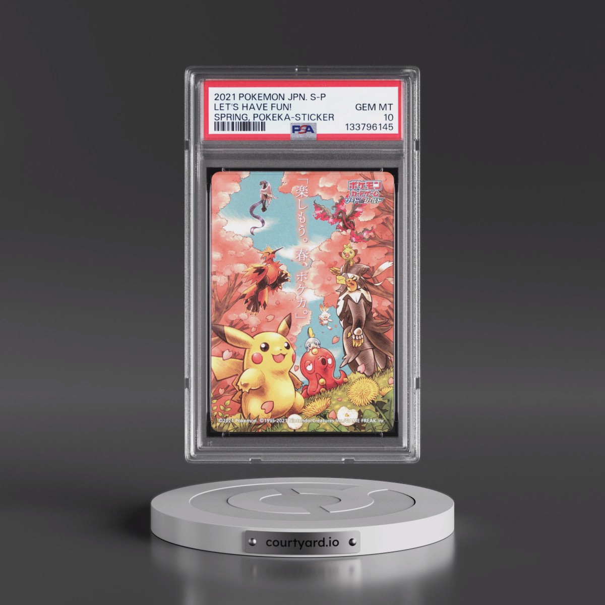 2021 Pokémon S Promo Let's Have Fun! Spring, Pokeka - Sticker (PSA 10 GEM MINT)