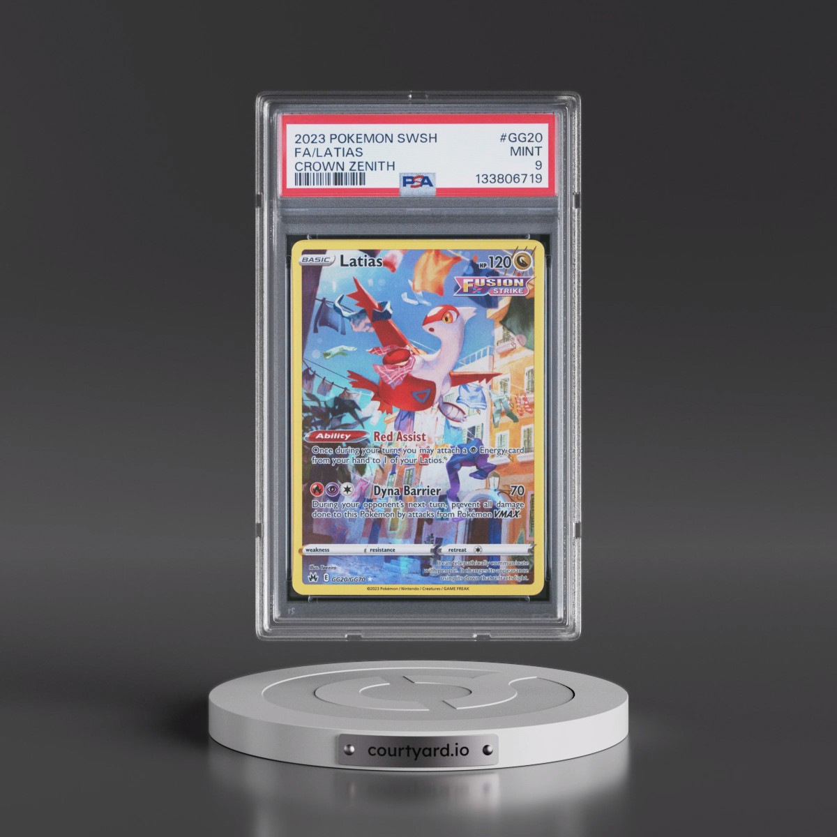 2023 Pokémon Sword and Shield Crown Zenith #GG20 Latias - Full Art (PSA 9 MINT)