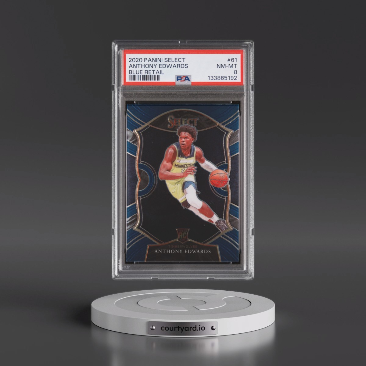 2020 Panini Select #61 Anthony Edwards - Blue Retail (PSA 8 NM-MT)