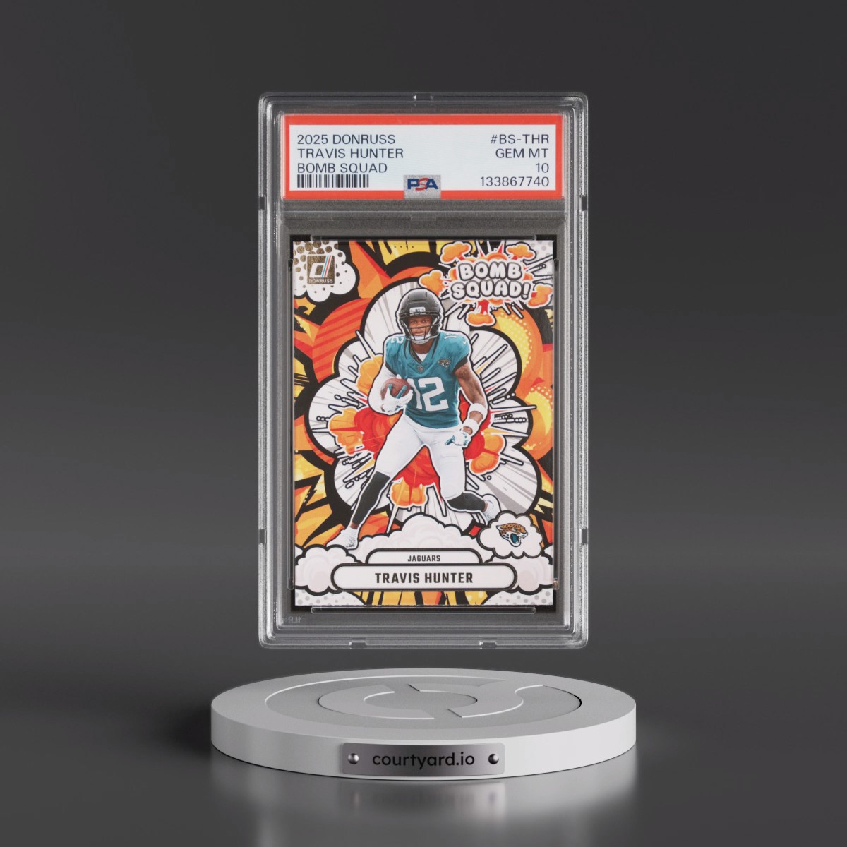 2025 Panini Donruss Bomb Squad Travis Hunter #BS-THR PSA 10
