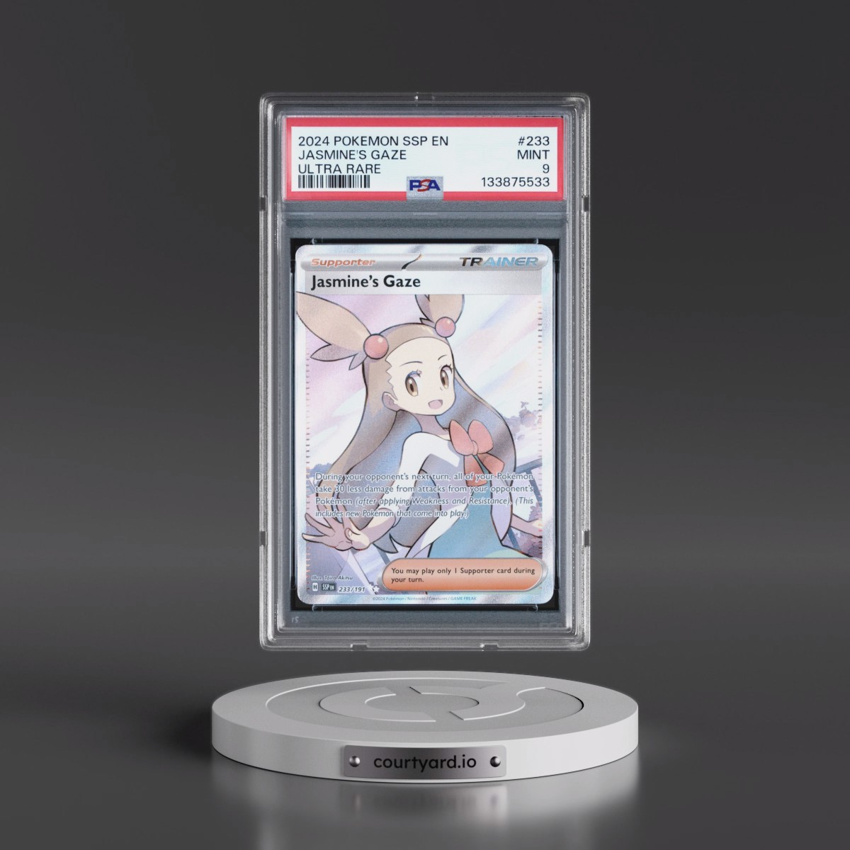 2024 Pokémon Ssp EN-Surging Sparks #233 Jasmine's Gaze - Ultra Rare (PSA 9 MINT)