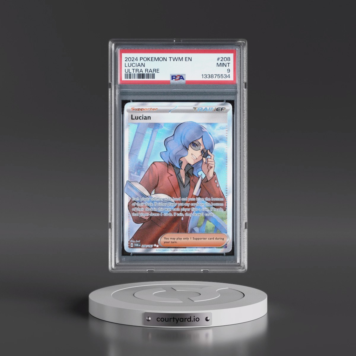 2024 Pokémon Twm EN-Twilight Masquerade #208 Lucian - Ultra Rare (PSA 9 MINT)