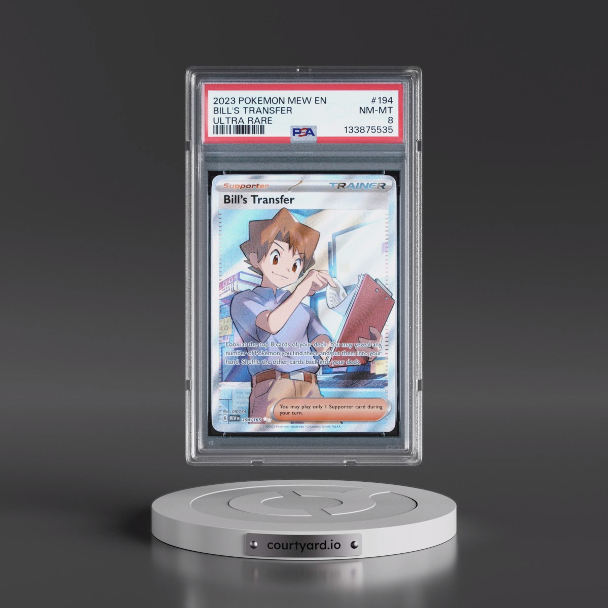 2023 Pokémon Mew EN-151 #194 Bill's Transfer - Ultra Rare (PSA 8 NM-MT)