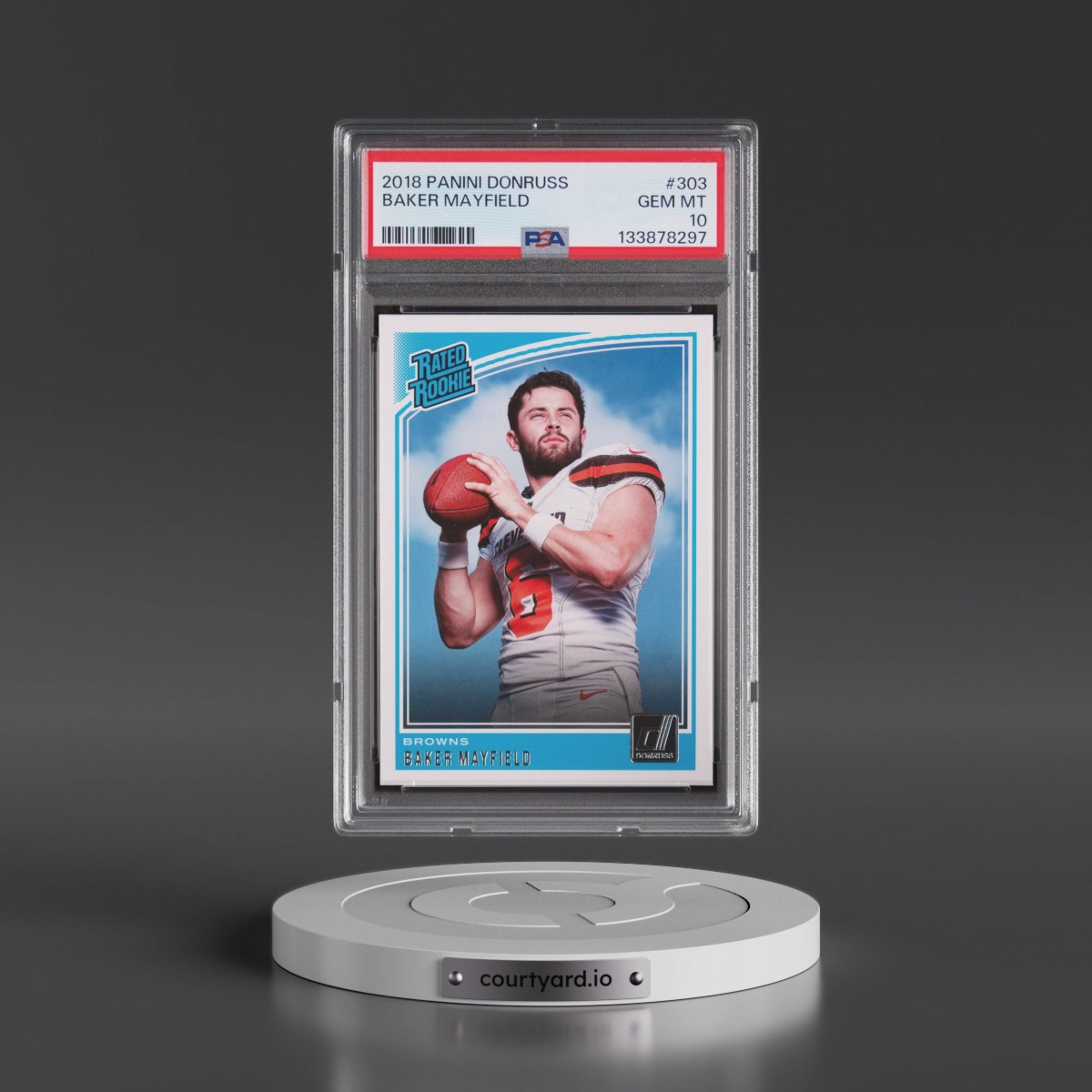 2018 Panini Donruss #303 Baker Mayfield (PSA 10 GEM MINT)