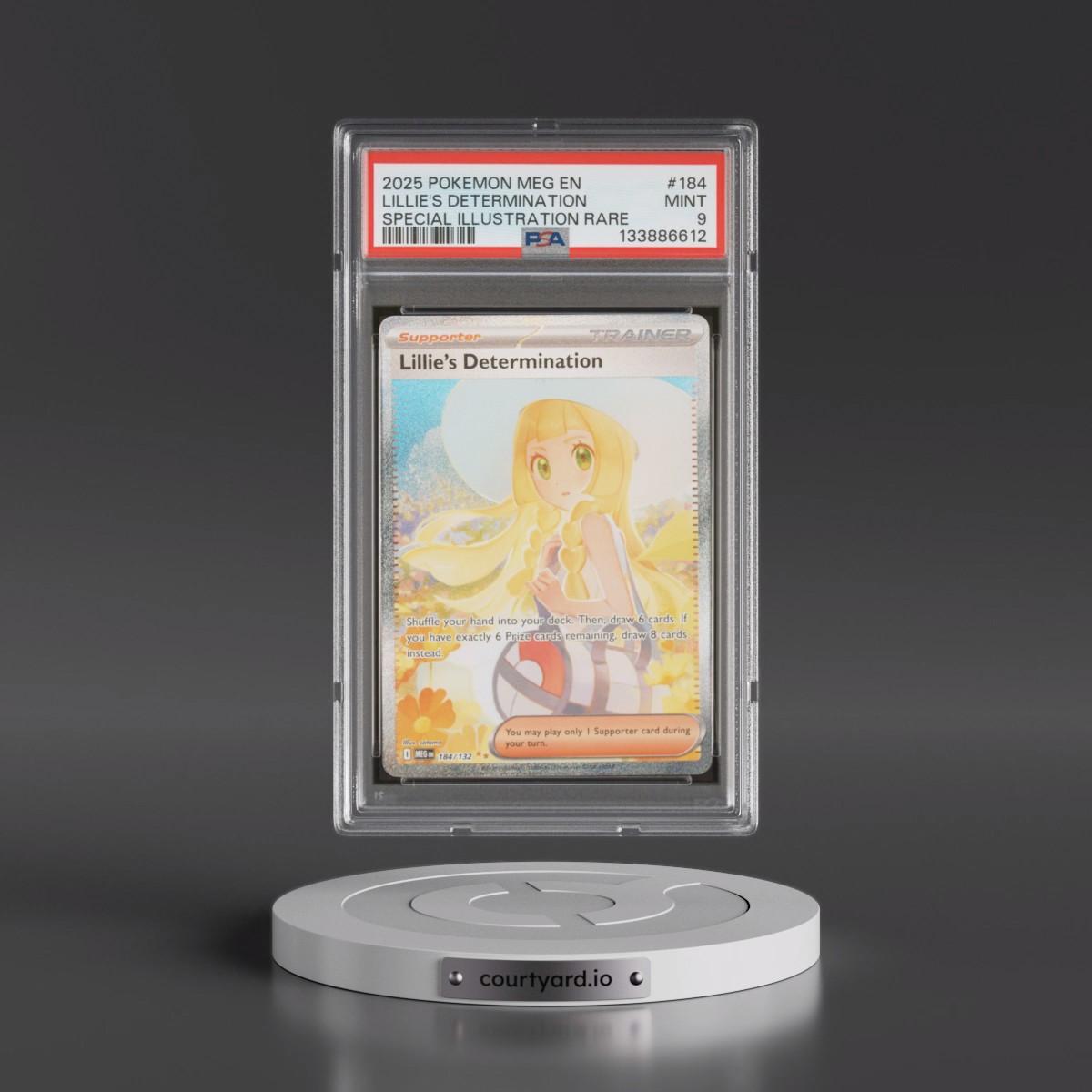 2025 Pokémon Meg EN-Mega Evolution #184 Lillie's Determination - Special Illustration Rare (PSA 9 MINT)