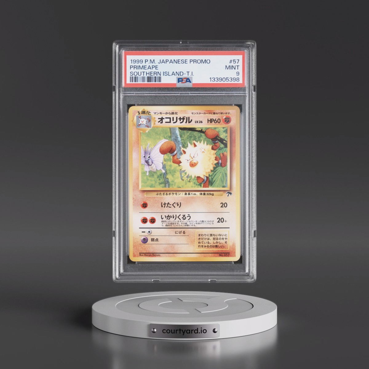 1999 Pokémon Promo Southern Islands #57 Primeape - Southern Island-T.I. (PSA 9 MINT)