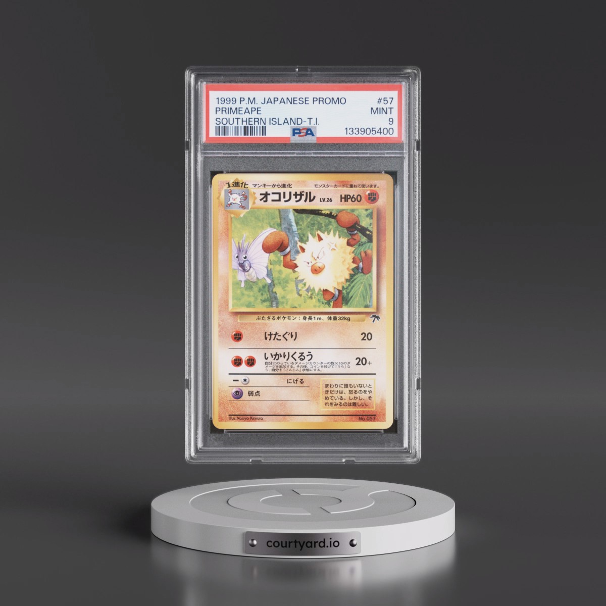1999 Pokémon Promo Southern Islands #57 Primeape - Southern Island-T.I. (PSA 9 MINT)