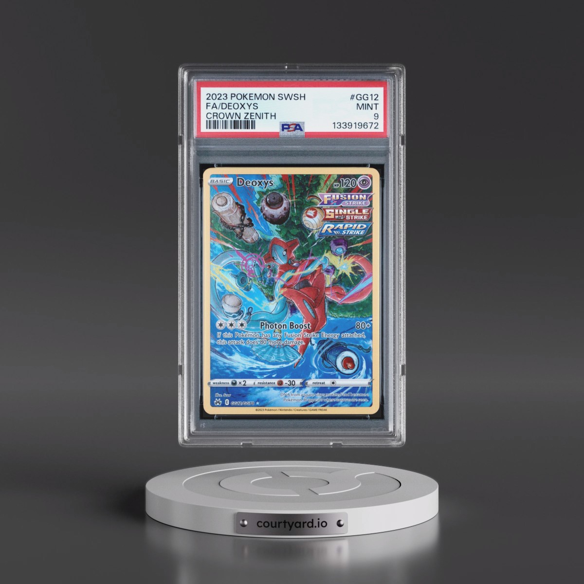 2023 Pokémon Sword and Shield Crown Zenith #GG12 Deoxys - Full Art (PSA 9 MINT)