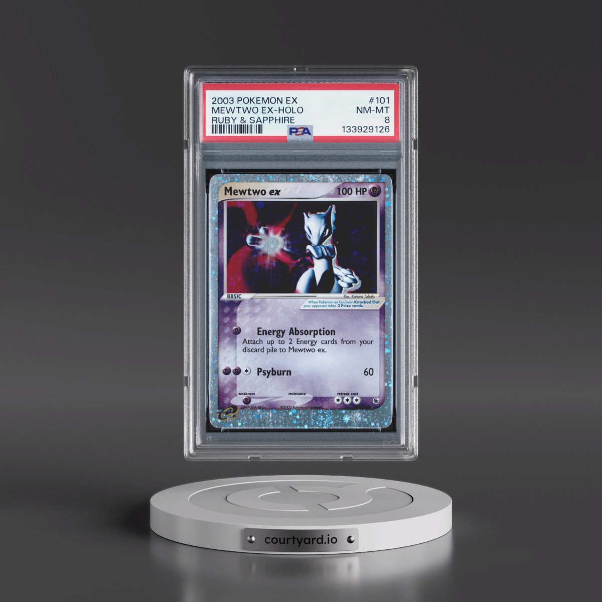 2003 Pokémon EX Ruby & Sapphire #101 Mewtwo EX - Holo Holo (PSA 8 NM-MT)
