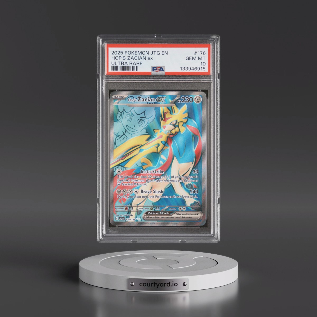 2025 Pokémon Jtg EN-Journey Together #176 Hop's Zacian EX - Holo Ultra Rare (PSA 10 GEM MINT)