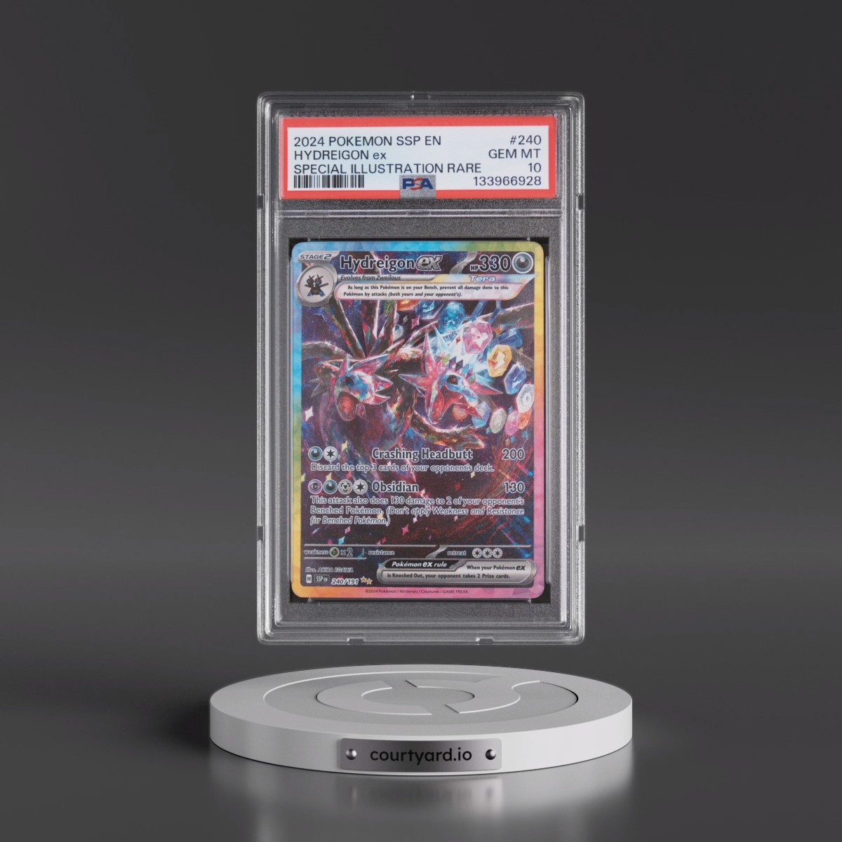 2024 Pokémon Ssp EN-Surging Sparks #240 Hydreigon EX - Holo Special Illustration Rare (PSA 10 GEM MINT)