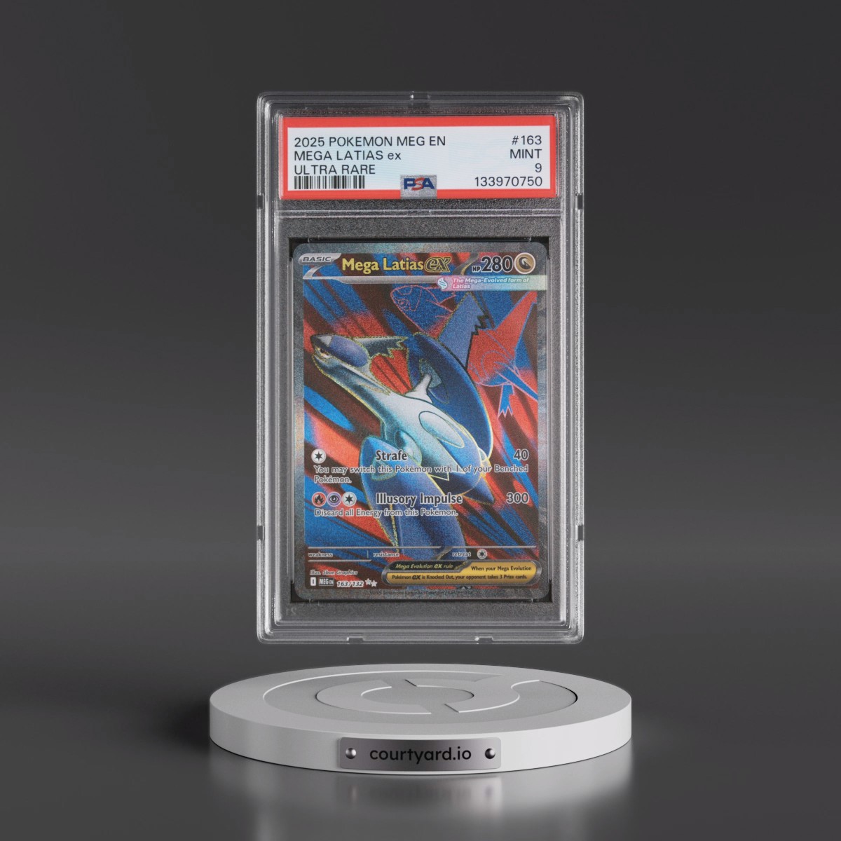 2025 Pokémon Meg EN-Mega Evolution #163 Mega Latias EX - Holo Ultra Rare (PSA 9 MINT)