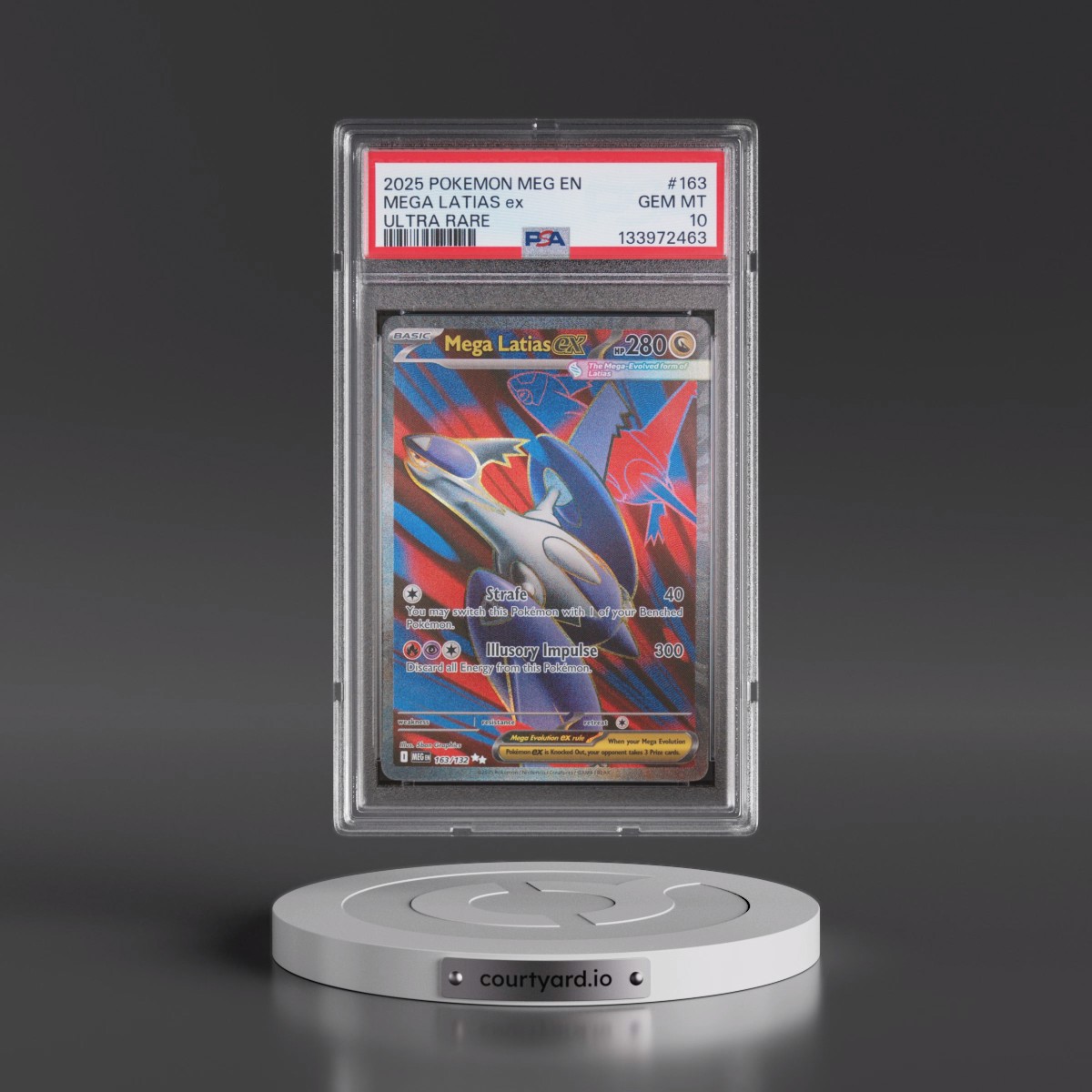 2025 Pokémon Meg EN-Mega Evolution #163 Mega Latias EX - Holo Ultra Rare (PSA 10 GEM MINT)