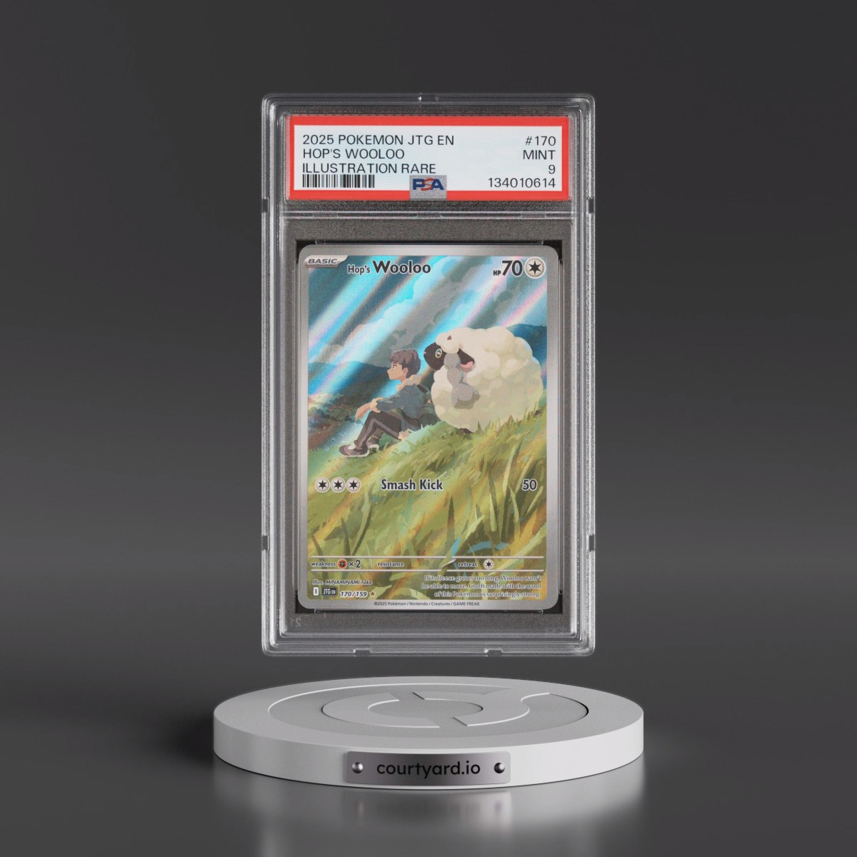 2025 Pokémon Jtg EN-Journey Together #170 Hop's Wooloo - Illustration Rare (PSA 9 MINT)