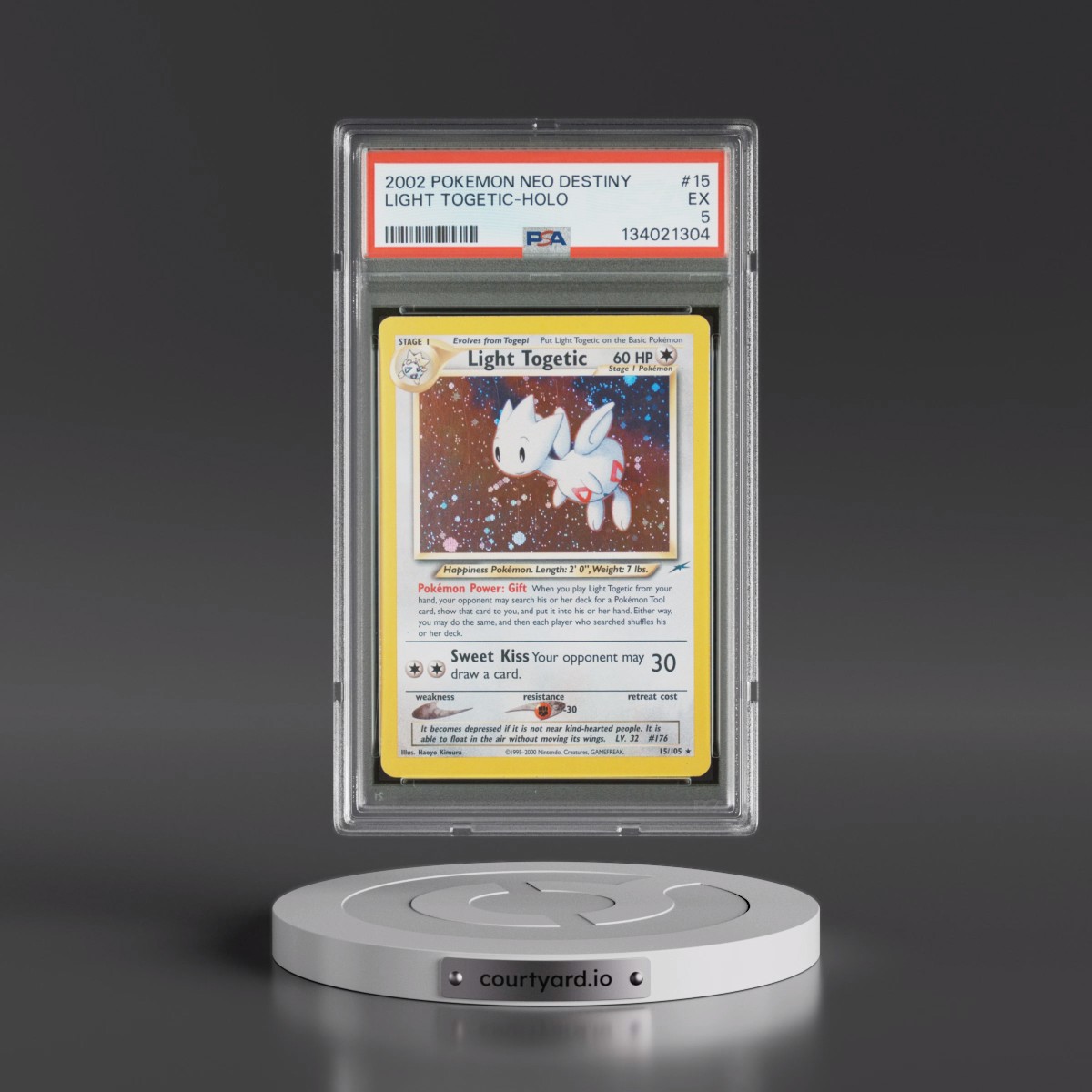 2002 Pokémon Neo Destiny #15 Light Togetic - Holo (PSA 5 EX)