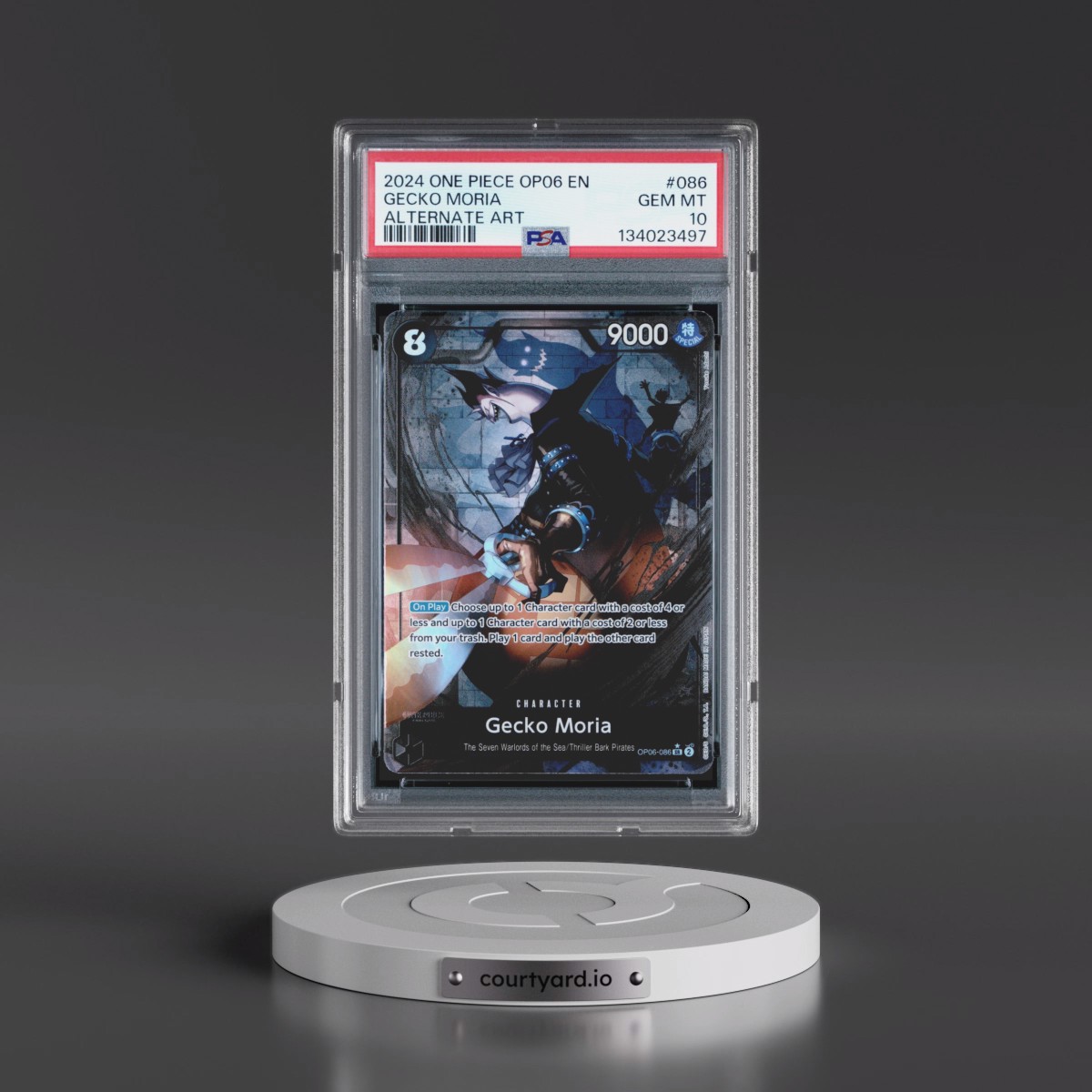 2024 One Piece OP06-Wings of the Captain #086 Gecko Moria - Alternate Art (PSA 10 GEM MINT)