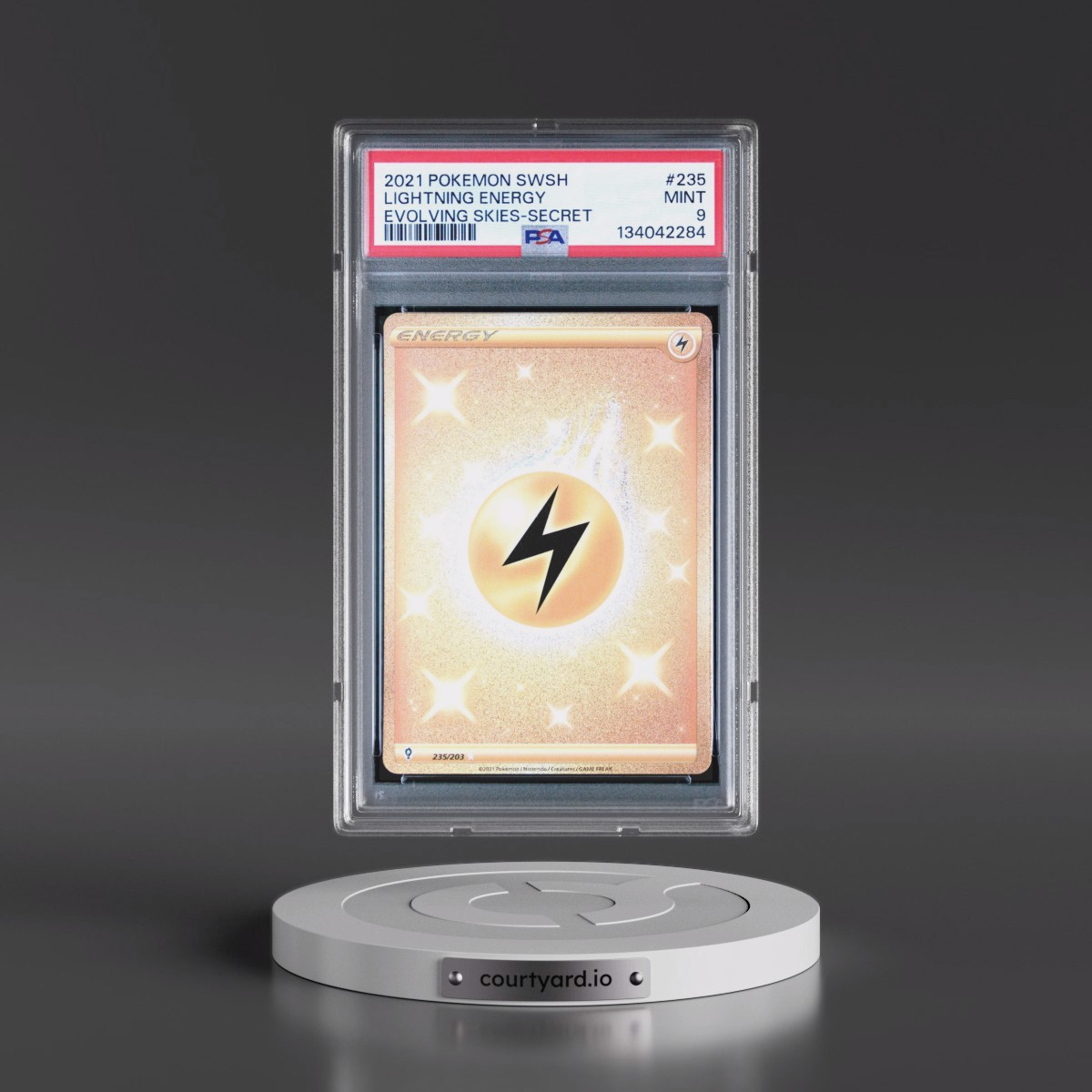 2021 Pokémon Sword & Shield Evolving Skies #235 Lightning Energy - Secret (PSA 9 MINT)