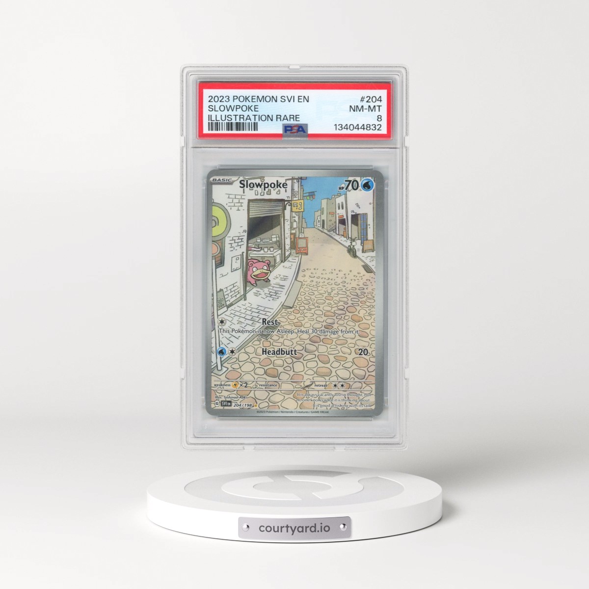2023 Pokémon Svi EN-Scarlet & Violet #204 Slowpoke - Illustration Rare (PSA 8 NM-MT)