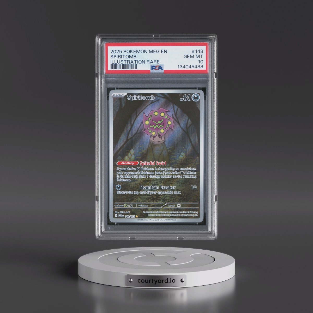 2025 Pokémon Meg EN-Mega Evolution #148 Spiritomb - Illustration Rare (PSA 10 GEM MINT)