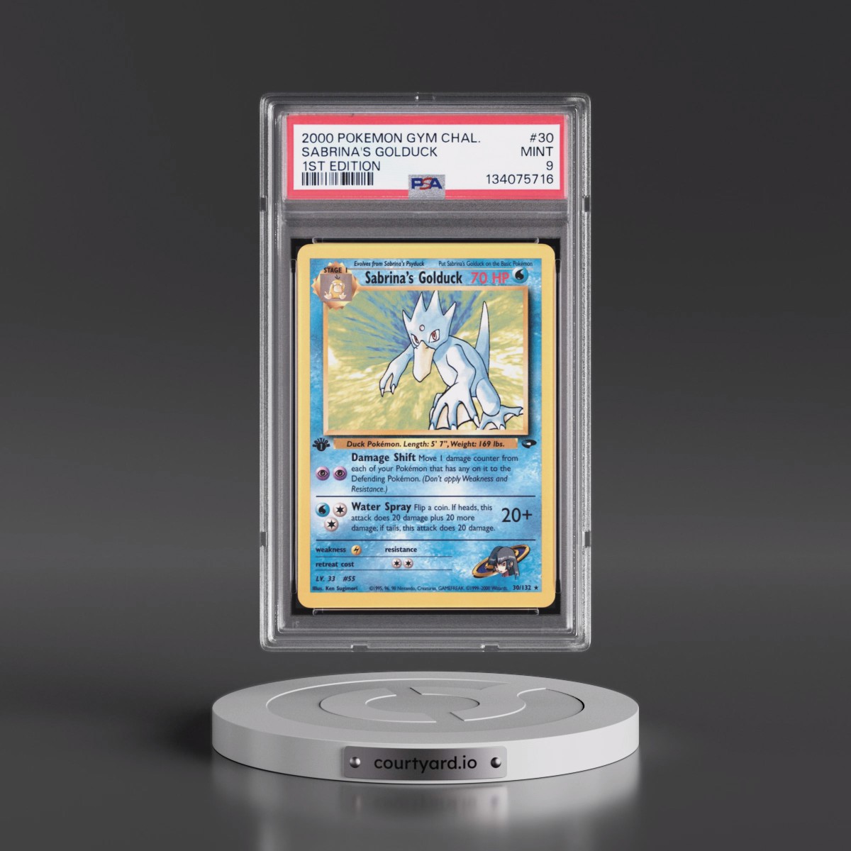2000 Pokémon Gym Challenge #30 Sabrina's Golduck - 1st Edition (PSA 9 MINT)