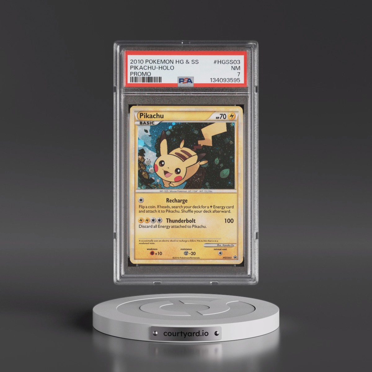 2010 Pokémon Heartgold & Soulsilver Promo #HGSS03 Pikachu - Holo (PSA 7 NM)