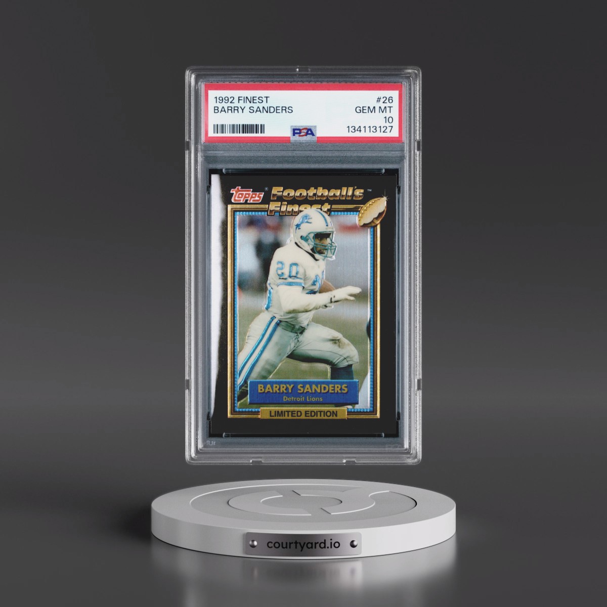 1992 Finest #26 Barry Sanders (PSA 10 GEM MINT)