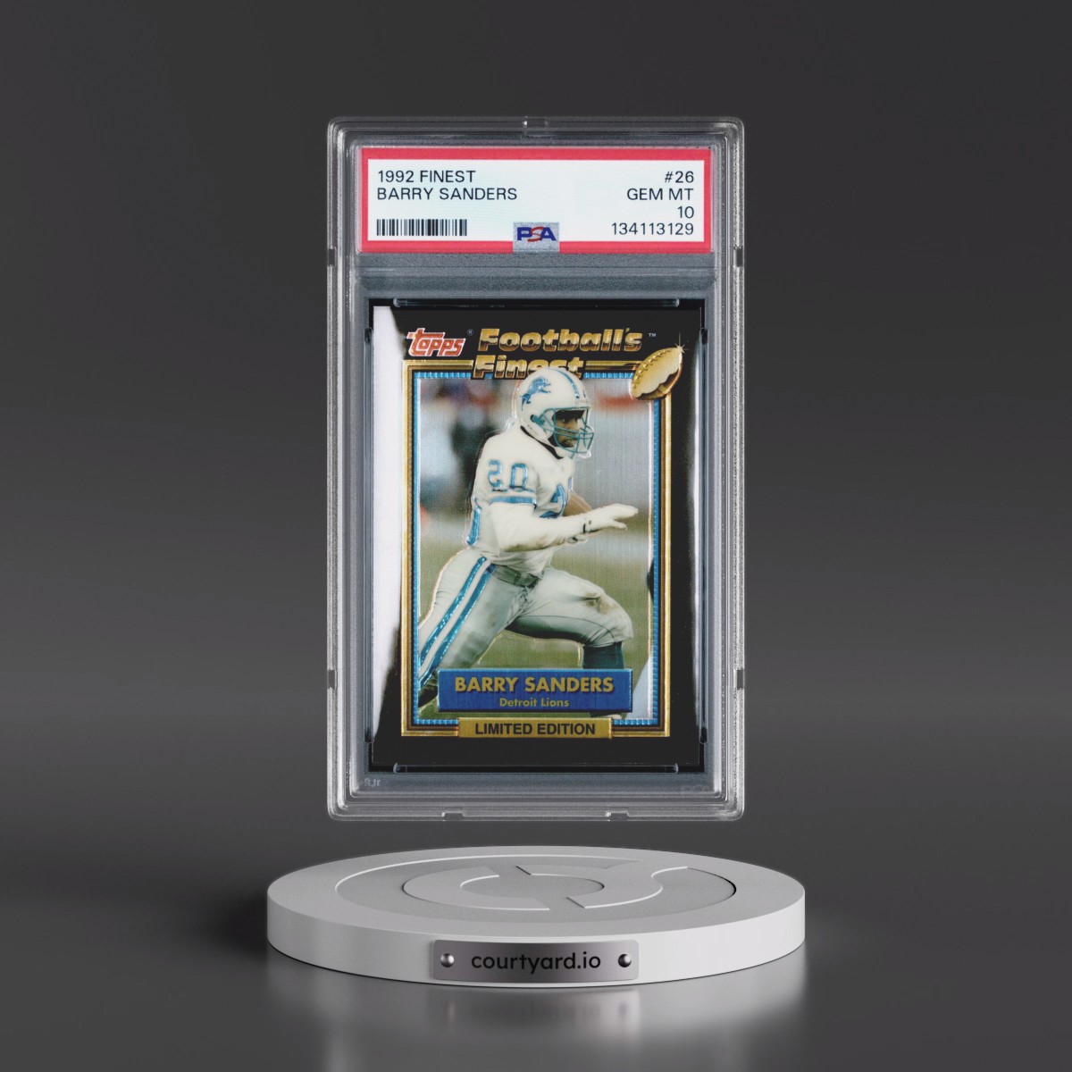 1992 Finest #26 Barry Sanders (PSA 10 GEM MINT)