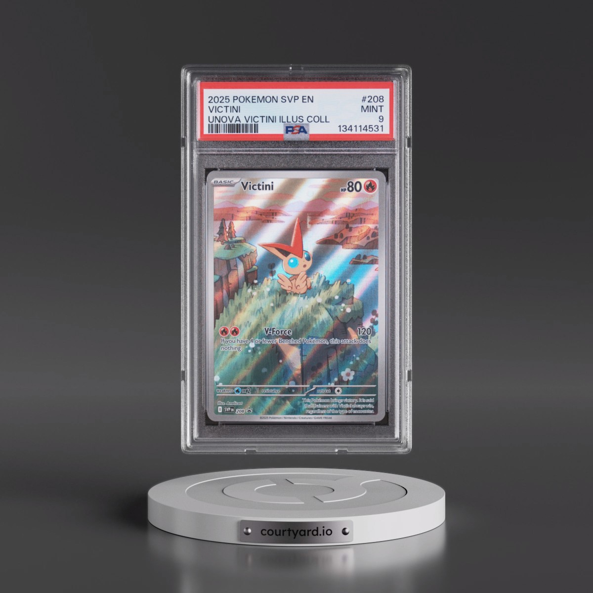 2025 Pokémon Svp EN-SV Black Star Promo #208 Victini - Unova Victini Illustration Collection (PSA 9 MINT)