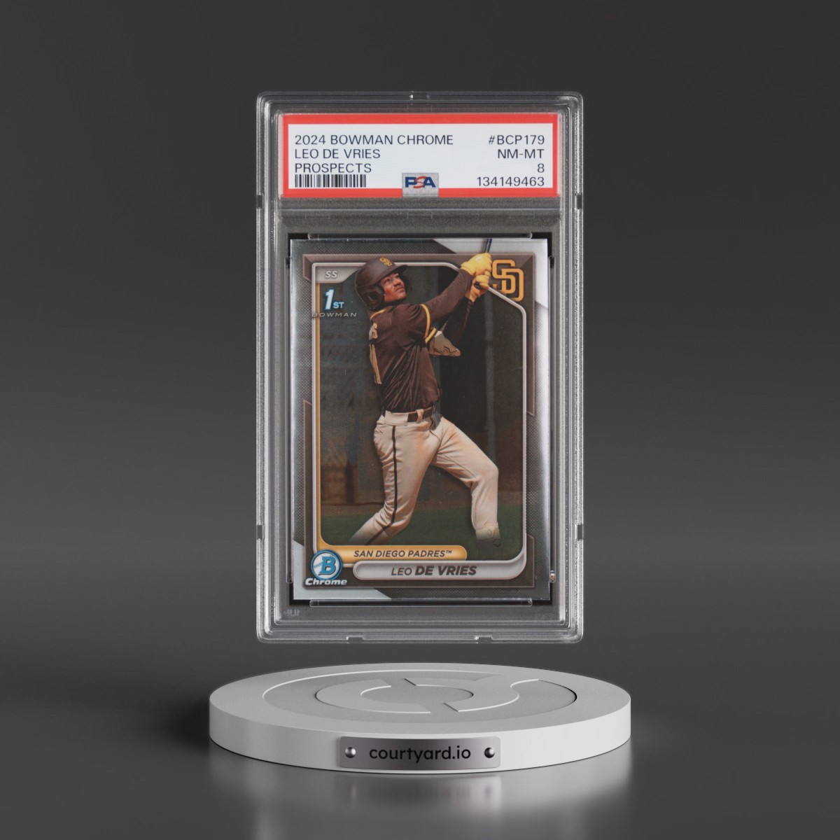 2024 Bowman Chrome Prospects Leo de Vries #BCP179 PSA 8
