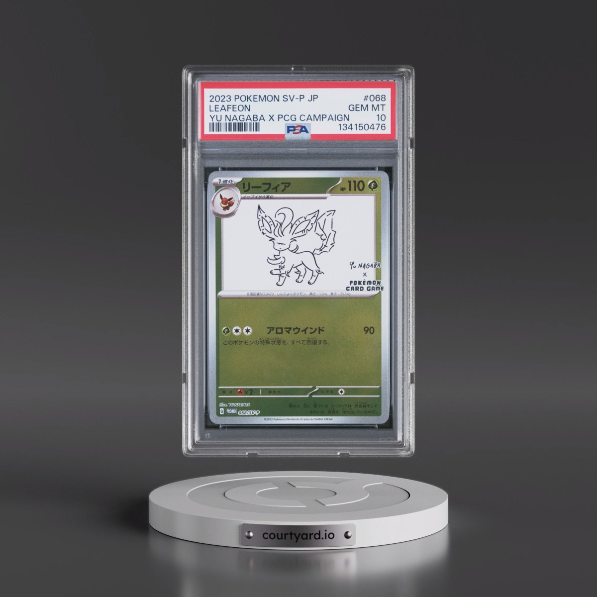 2023 Pokémon SV-P Promo #068 Leafeon - YU Nagaba X Pokemon Card Game Campaign (PSA 10 GEM MINT)