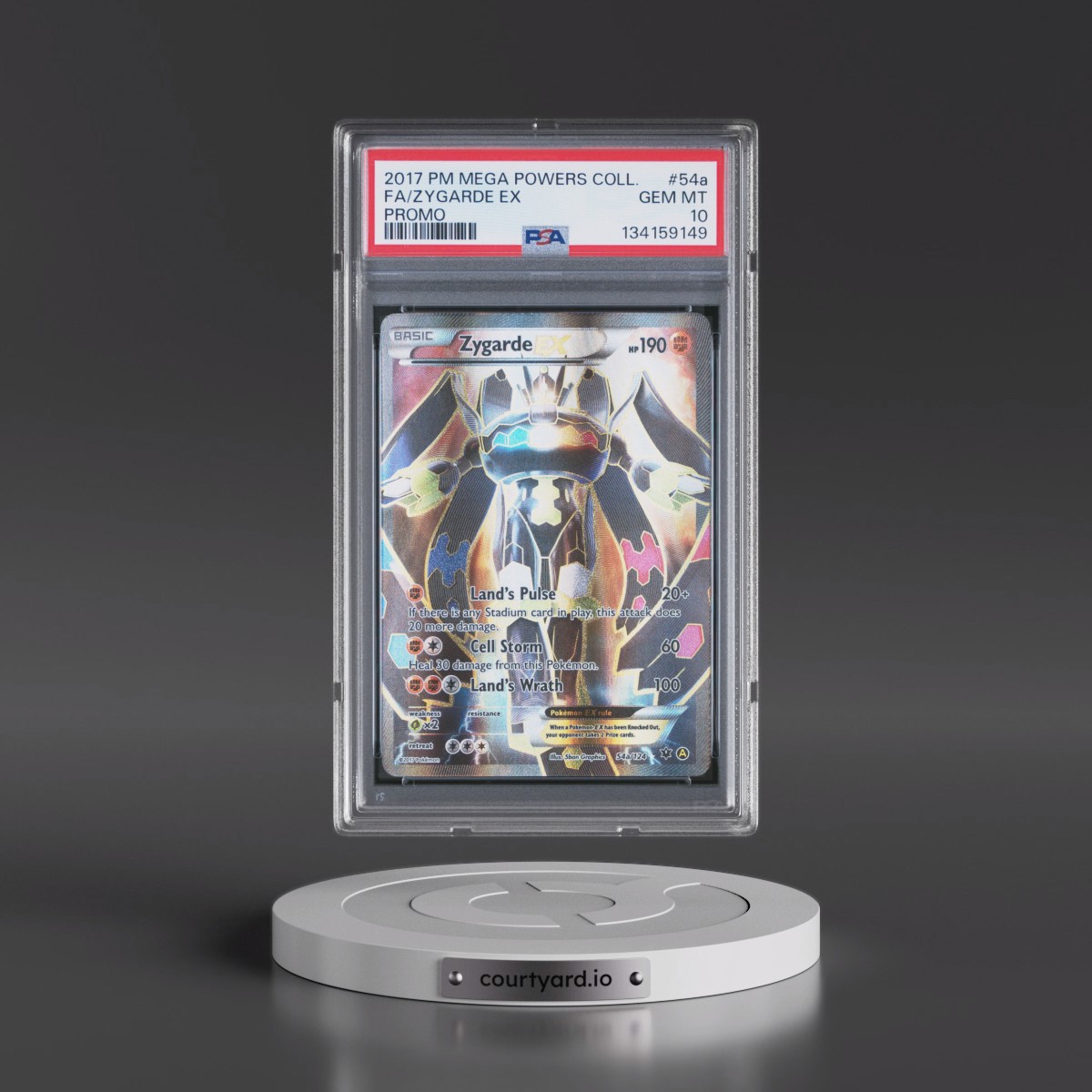 2017 Pokémon Mega Powers Collection Promo #54a Zygarde EX - Holo Full Art (PSA 10 GEM MINT)