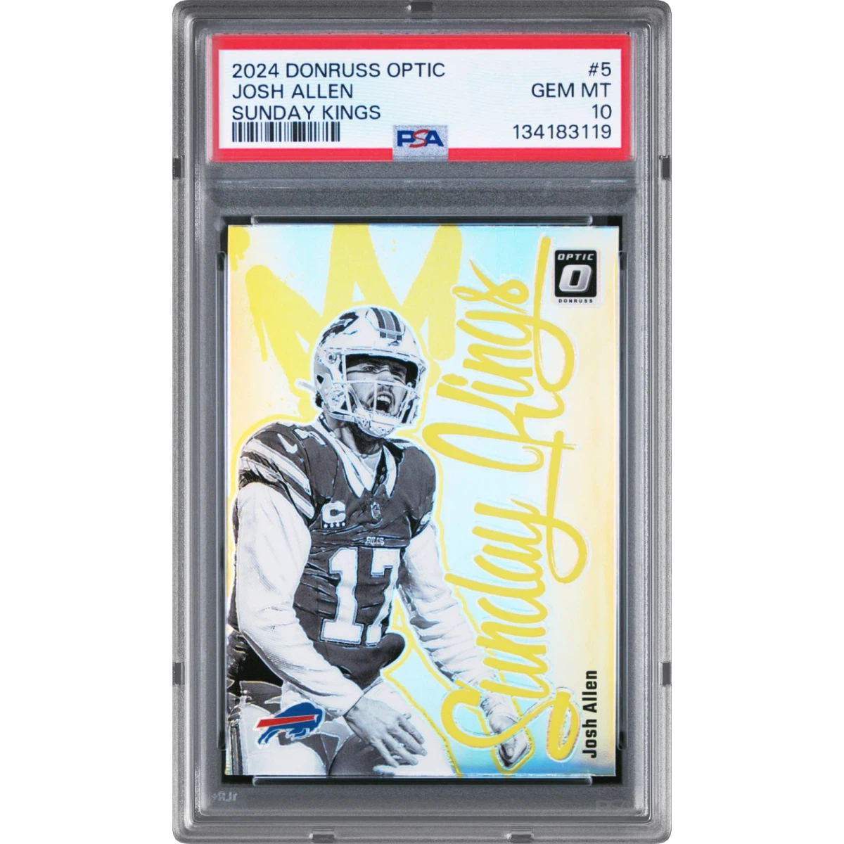 2024 Panini Donruss Optic Sunday Kings #5 Josh Allen (PSA 10 GEM MINT)