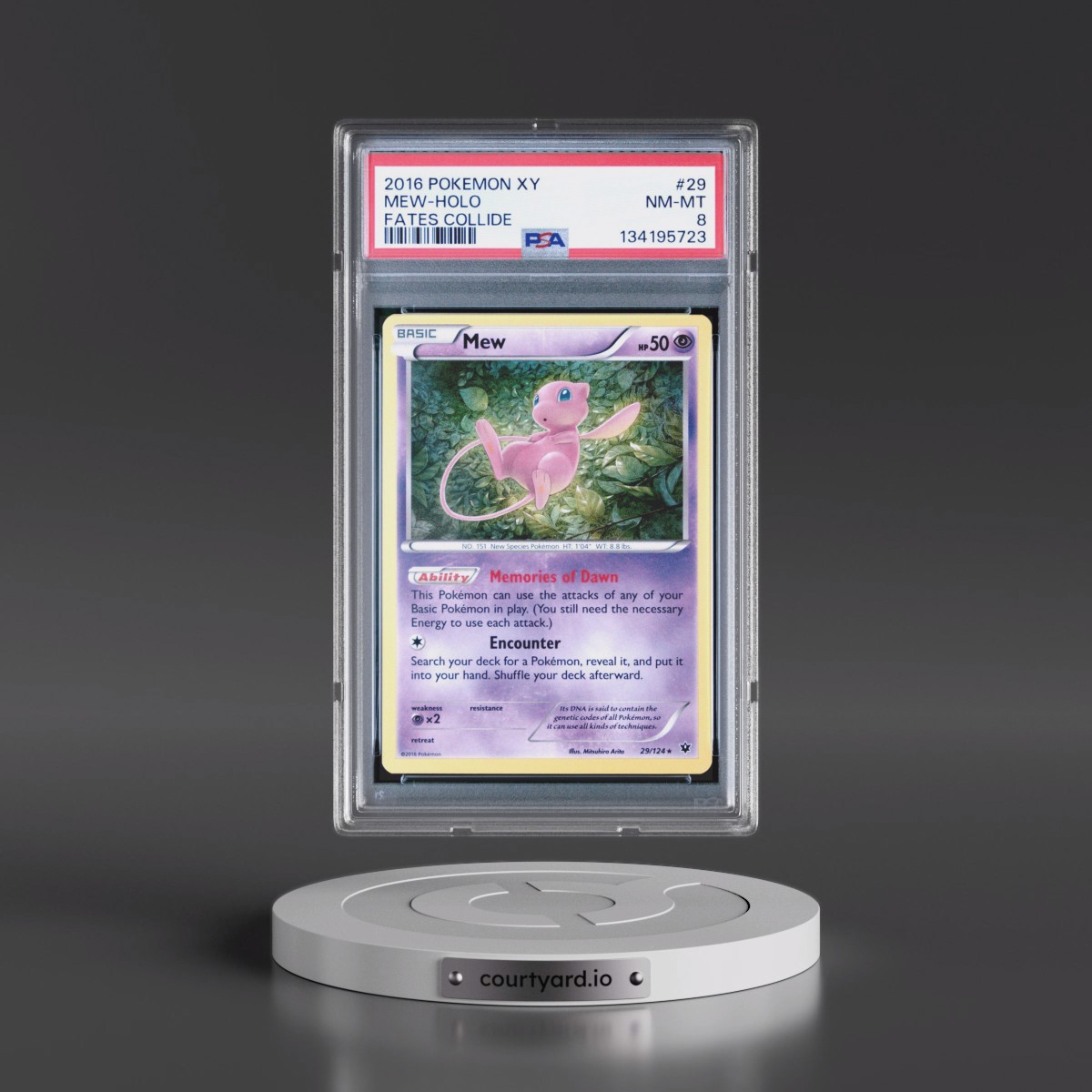 2016 Pokémon XY Fates Collide #29 Mew - Holo (PSA 8 NM-MT)